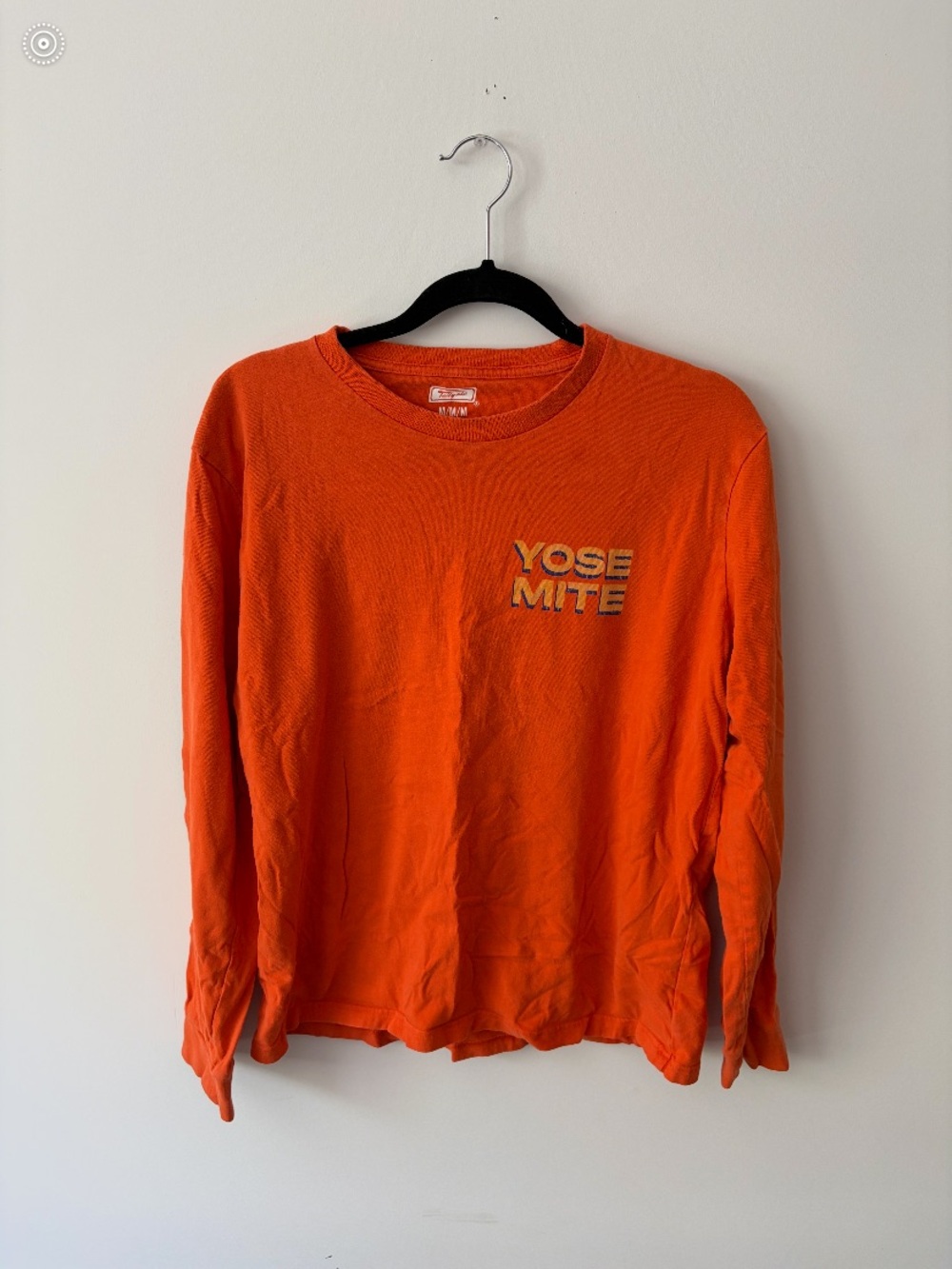 Orange Yosemite National Park Long Sleeve Tee Shirt NPS